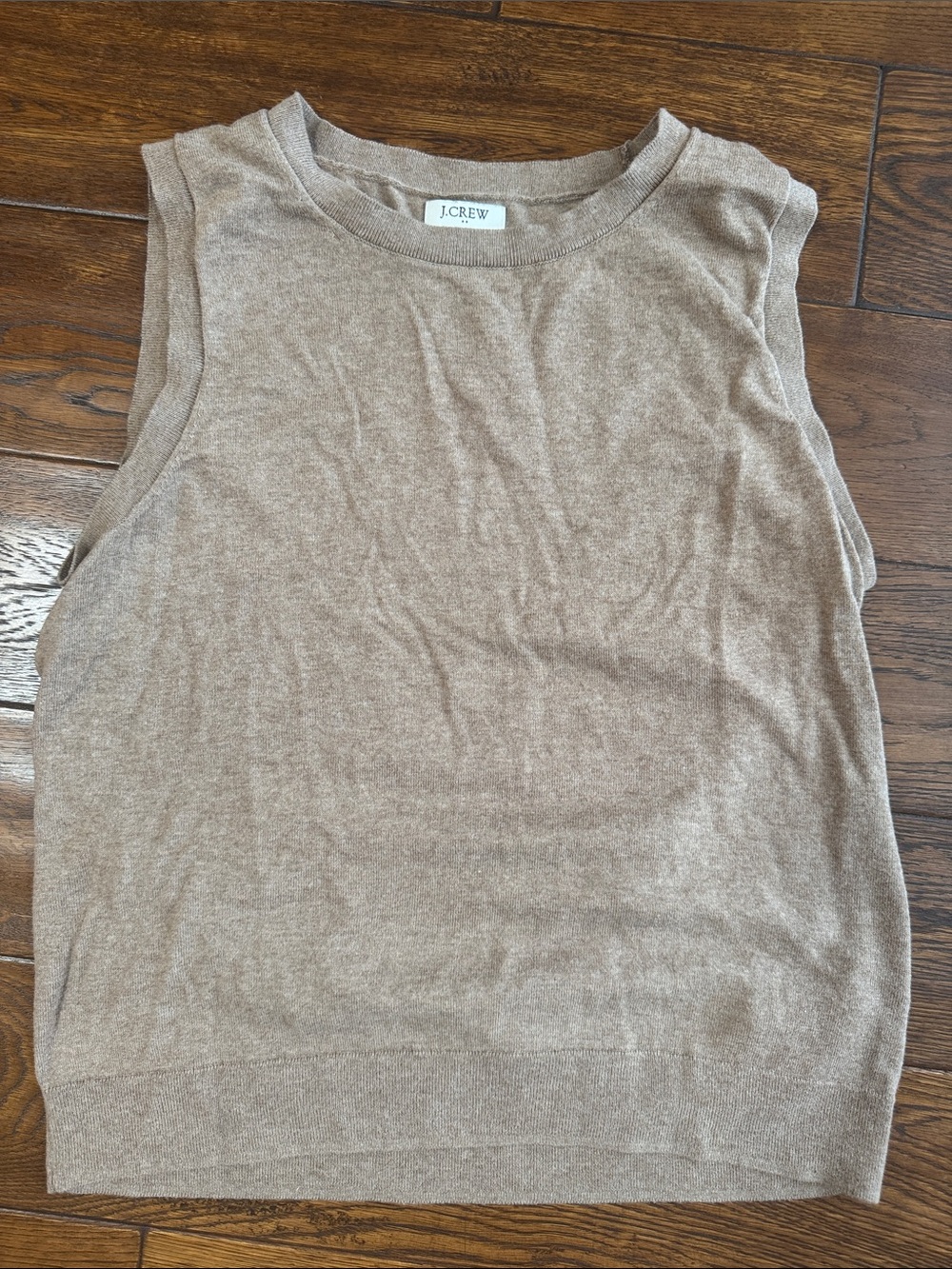 J. Crew Sleeveless Knit Tank in Beige